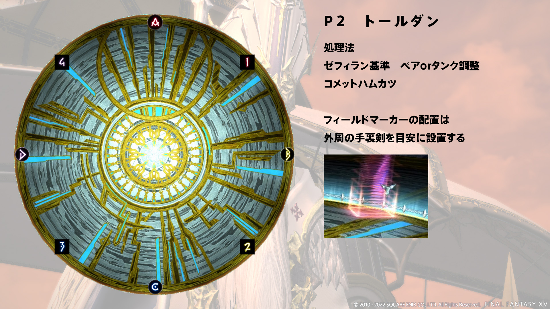 フィールドマーカーの設置 図1